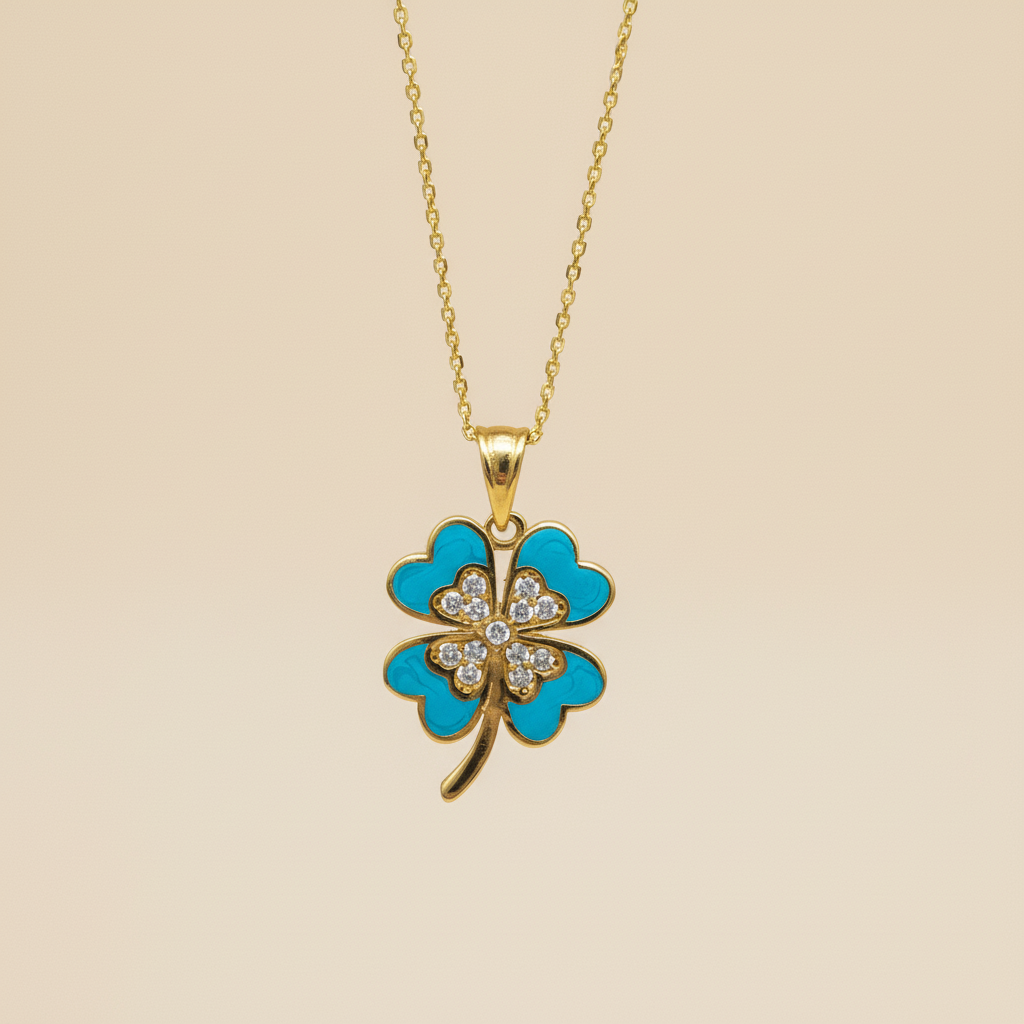 Four-Leaf Clover Pendant - Premium Background
